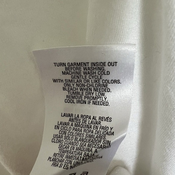 Metaphor Womens Tank Top White Sleeveless Minimalist Rayon Stretch Breathable L - Picture 5 of 5